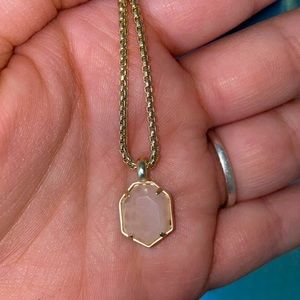 Pink Stone Kendra Scott Oliver Adjustable Necklace